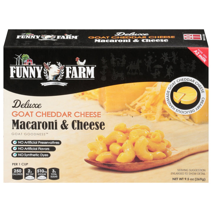 Funny Farm Mac & Cheese Deluxe Yellow Cheddar, 8-9.5 oz, Pack of 8