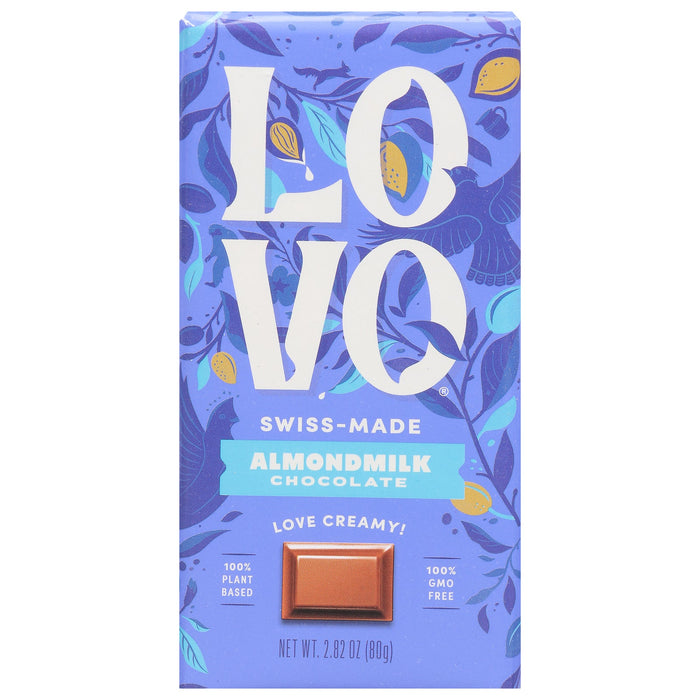 Lovo Chocolate Bar - Almond Milk Plant-Based - 12 x 2.82 Oz