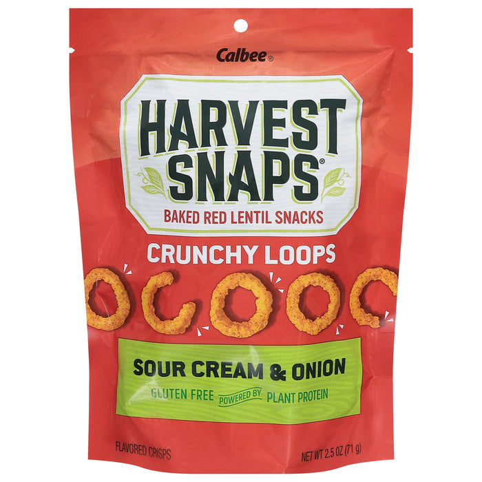 Harvest Snaps Crunch Loops Sour Cream & Onion - 12 x 2.5 oz Bags