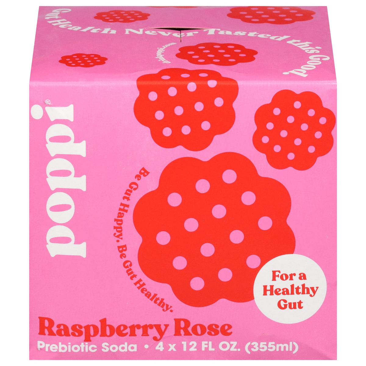 Poppi - Raspberry Rose Prebiotic Soda, 4/12 fl oz (6 Pack) - Healthy G ...