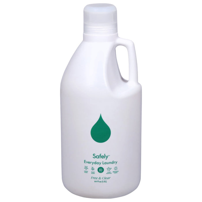 Safely - Plant-Based Laundry Detergent, 64 oz (Pack of 4) - Stain Fighting Power