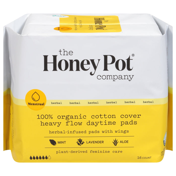 The Honey Pot Dtime Heavy Flow Cotton Tampons - 16 Count