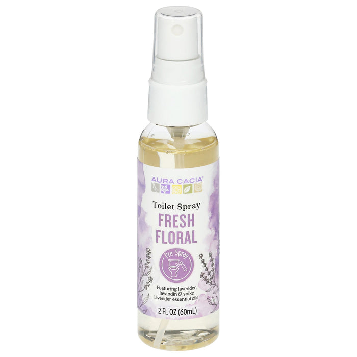 Aura Cacia Fresh Floral Toilet Spritz - 2 fl oz - Odor Eliminator