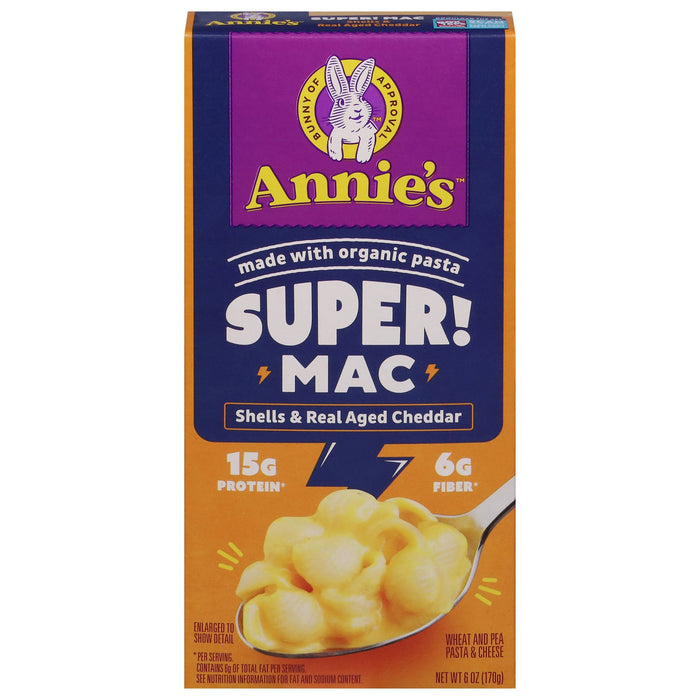 Annie's Homegrown Mac and Cheese Shells, Organic Cheddar, 12  of 6 oz Each