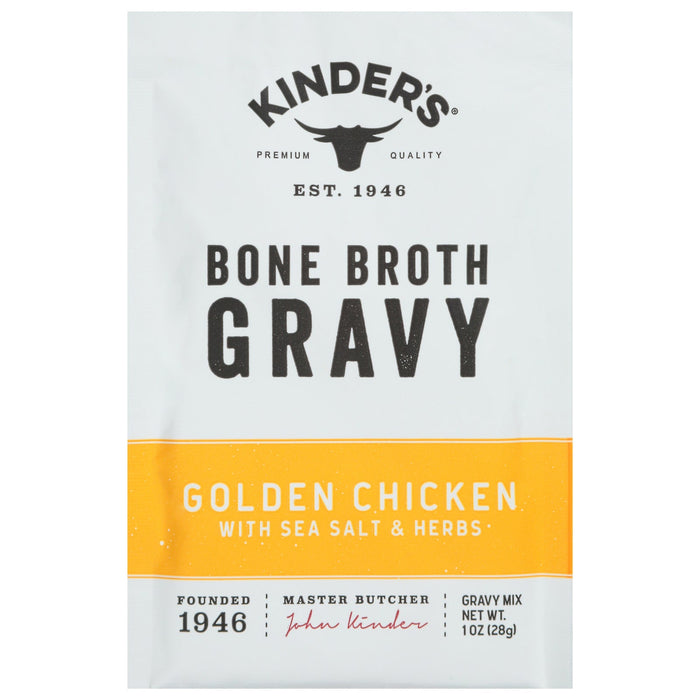 Kinder's Chicken Gravy Mix with Bone Broth, 15 x 1 oz Pack