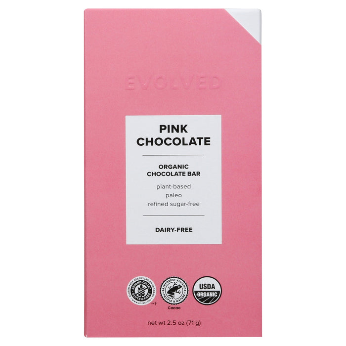 Evolved Keto Chocolate Bar - Pink Salt - 8 x 2.5 oz - Low Carb, Sugar-Free Snack