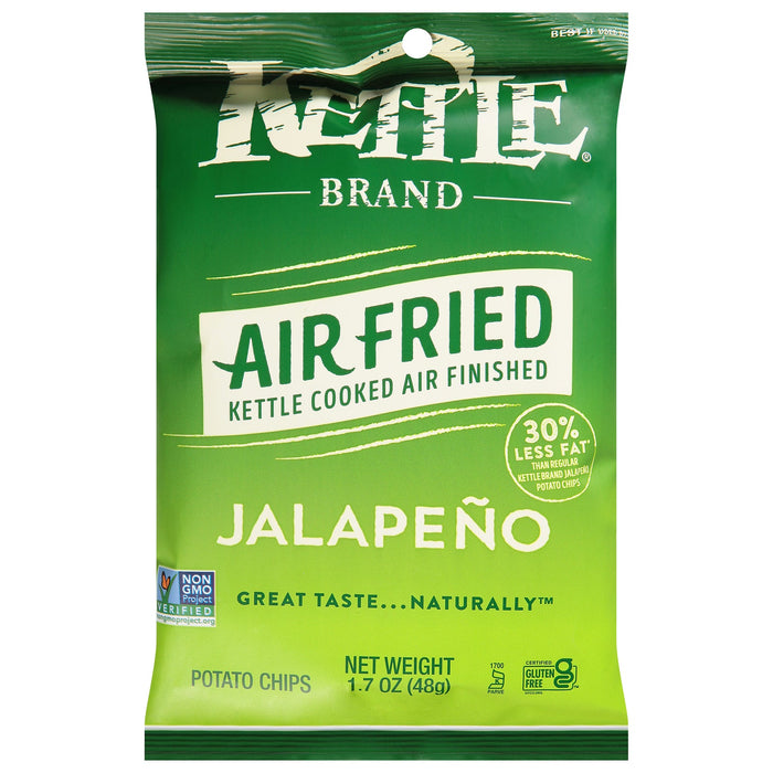 Kettle Brand Air Fried Jalapeño Kettle Chips, 24 Bags of 1.7 oz