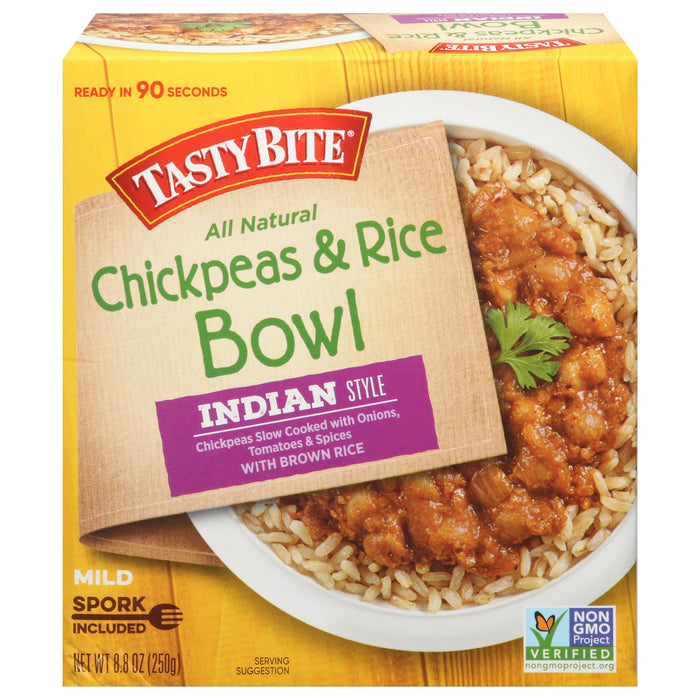 Tasty Bite Chickpeas & Rice Bowl - 8.8 oz - (Pack of 6) - Ready to Eat Indian Cuisine