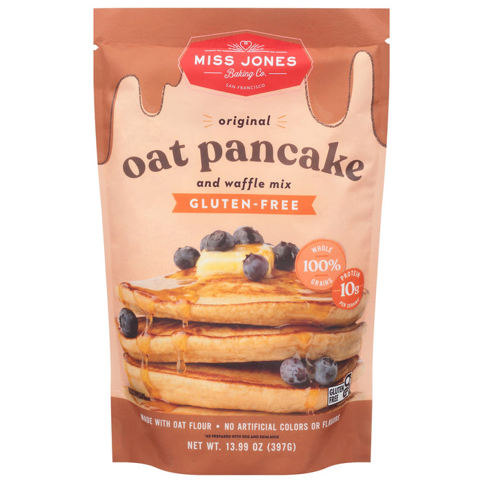 Miss Jones Baking Co. Organic Oat Pancake & Waffle Mix - Original (Pack of 6) - 13.99 Oz
