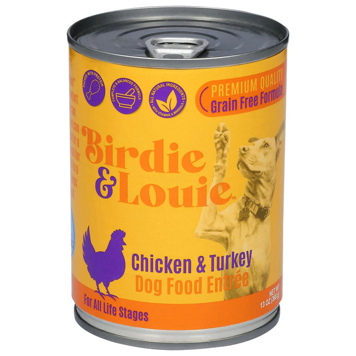 Birdie & Louie Dog Food Chicken & Turkey Recipe - 13 oz  (Pack of 12)