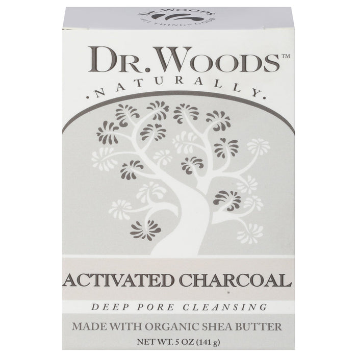 Dr. Woods Activated Charcoal Bar Soap - 5 oz - Detoxifying & Exfoliating