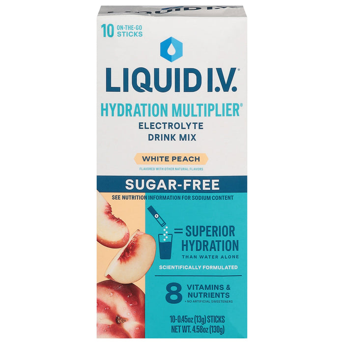 Liquid I.V. Drink Mix White Peach - 10- 4.58 Oz - Hydration Multiplier