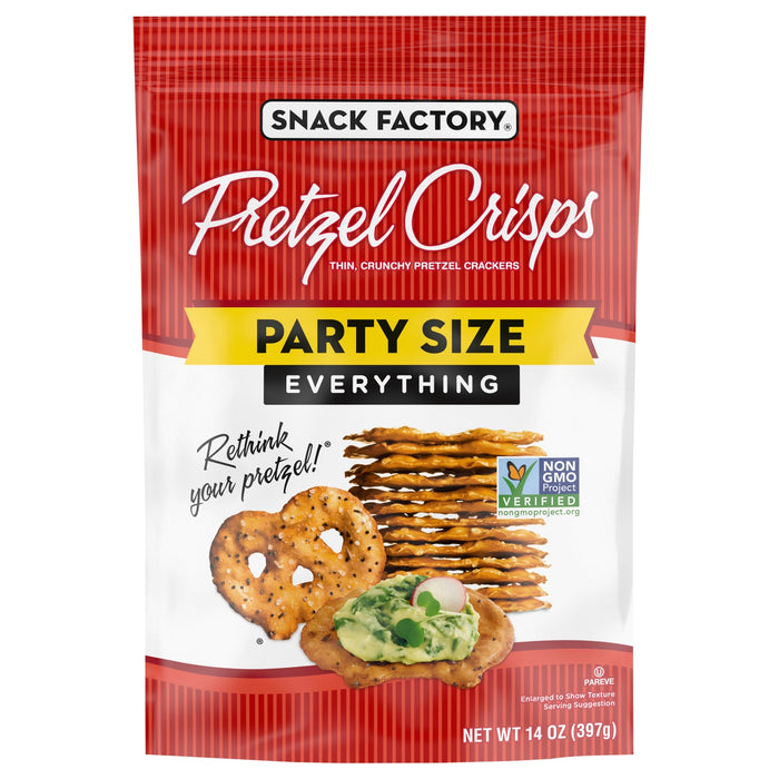 Pretzel Crisps Everything Pretzel Thins, 14 oz - 12 Pack
