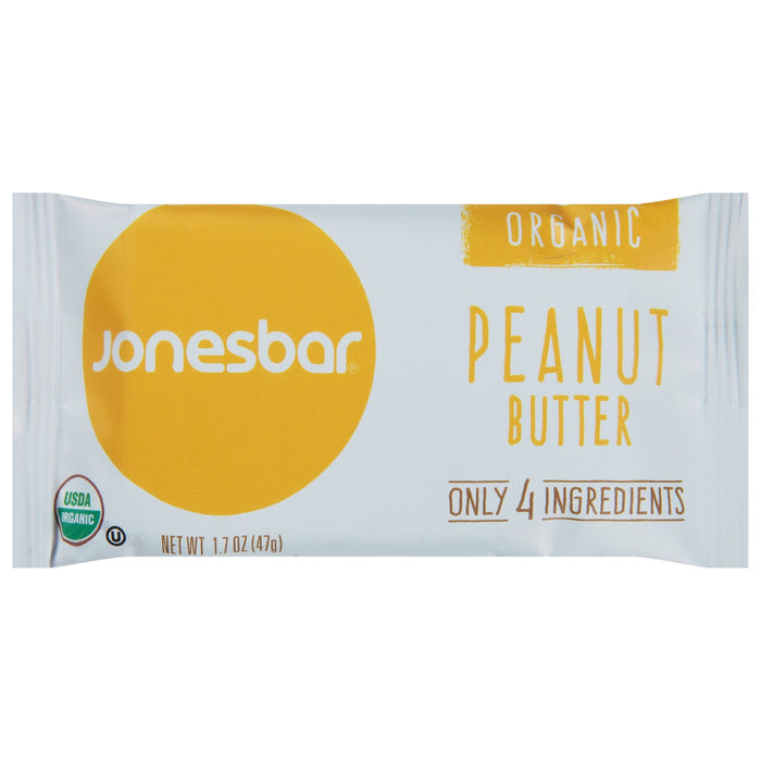 Jonesbar Organic Peanut Butter Bar - 1.7 Oz (Pack of 12) - Energy Snack