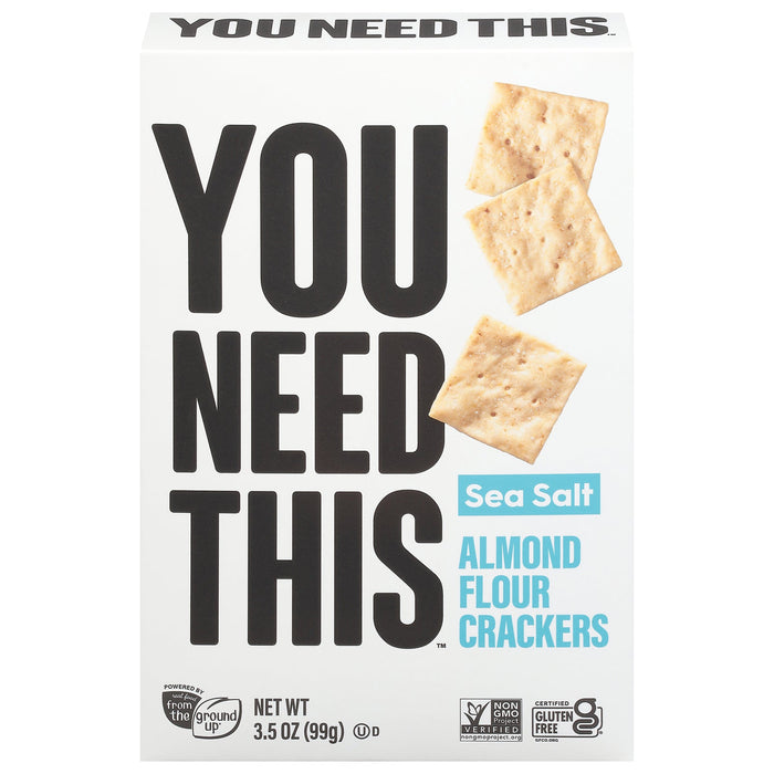 You Need This Cracker Almond Flour Sea Salt - Pack of 6 - 3.5 Oz Crisps