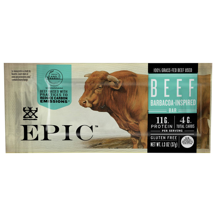 Epic Bar Beef Barbacoa, 12 x 1.3 oz - Tender & Savory Slow-Cooked Flavor