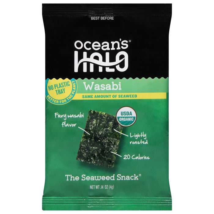 Ocean's Halo Wasabi Seaweed Snacks, .14 oz, 20-Count