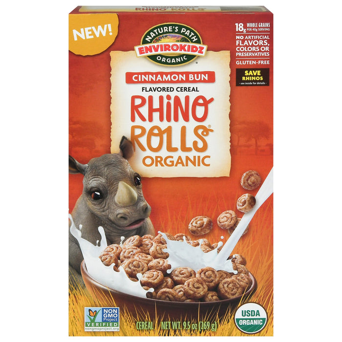 Nature's Path Envirokidz Rhino Rolls Cereal, Organic, 9.5 oz, Pack of 12