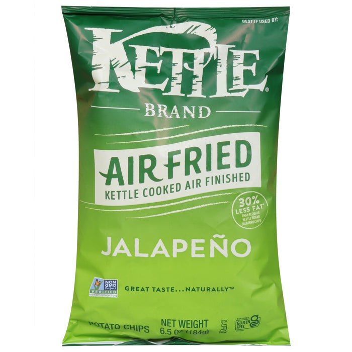 Kettle Brand Jalapeno Potato Chips, 6.5 oz Bags (12 Count)