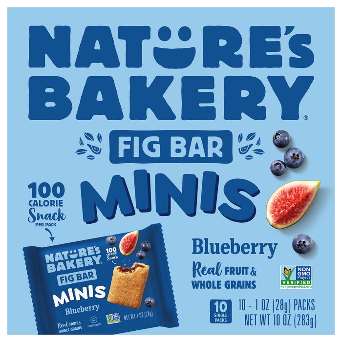 Nature's Bakery Blueberry Mini Fig Bars - 6 x 10 oz Packs