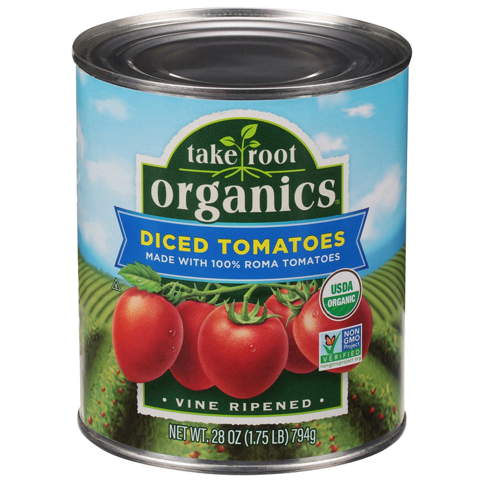 Take Root Organics Diced Tomatoes - 6 x 28 oz  - Organic, Rich Flavor