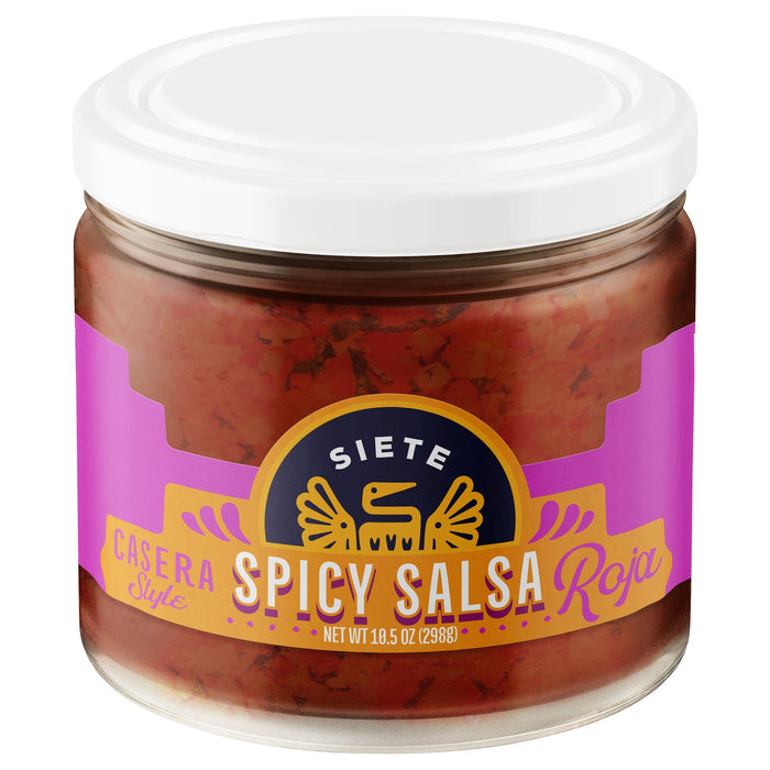 Siete Casera Spicy Salsa (6-10.5 Oz ) - Pack of 6 - Authentic Mexican Flavor