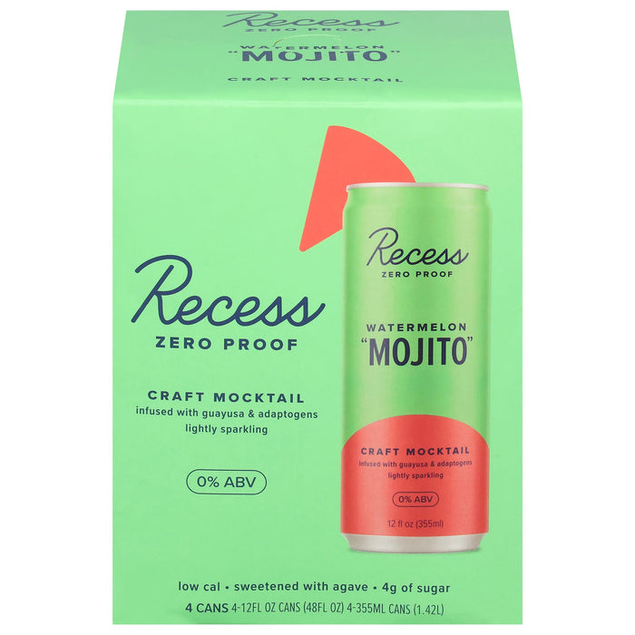 Recess Mcktail Watermelon Mojito - 6 Pack - 4/12 fl oz