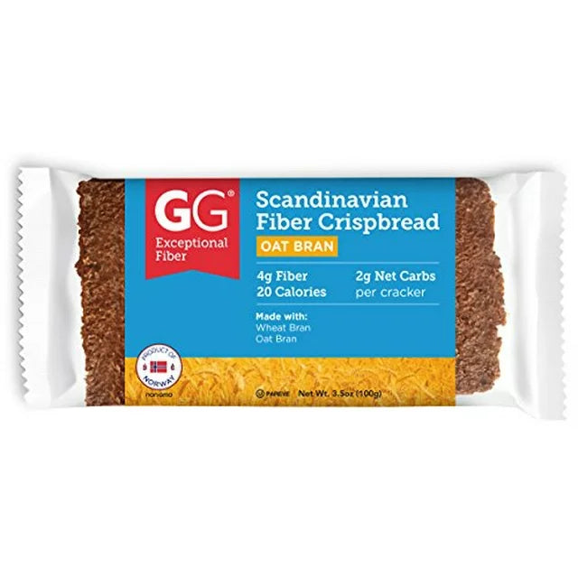Gg Unique Fiber Crispbread Scandinavia Oat - Case of 15 - 3.5 oz. Packs