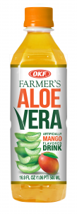 Okf Farmers Aloe Vera Drink, Mango, 16.9 Fluid Ounce Pack of 20