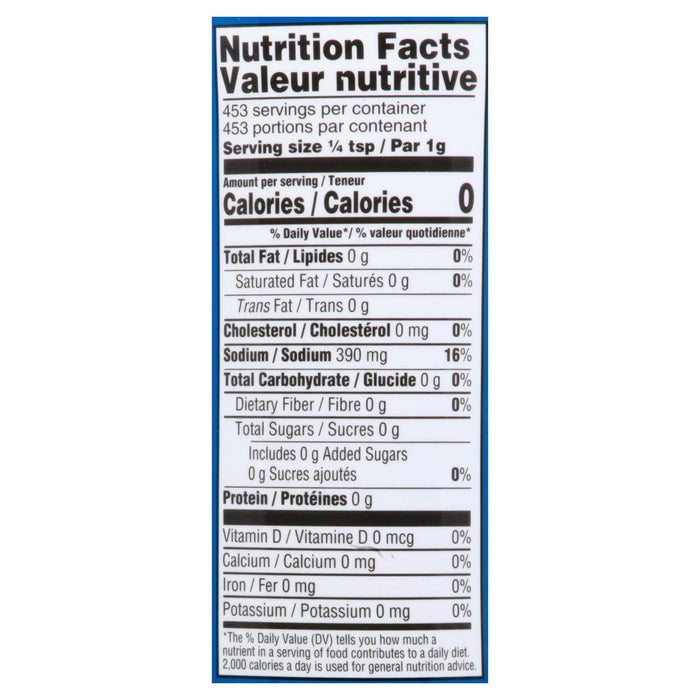 Haddar Premium Kosher Salt Case of 12 - 16 Ounce Shakers