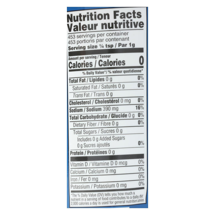 Haddar Premium Kosher Salt Case of 12 - 16 Ounce Shakers