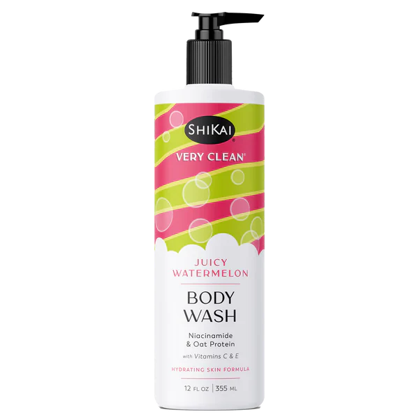 Shikai Body Wash: Succulent Watermelon Scent, Infused with Moisturizing Butters (12 Fl Oz)