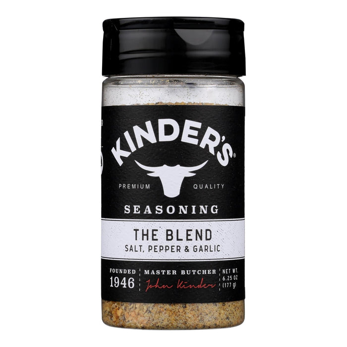 Kinder's The Blend Seasoning (Case of 6) 6.25 Oz Jars | Garlic, Salt, Pepper Rub | Made in USA, California