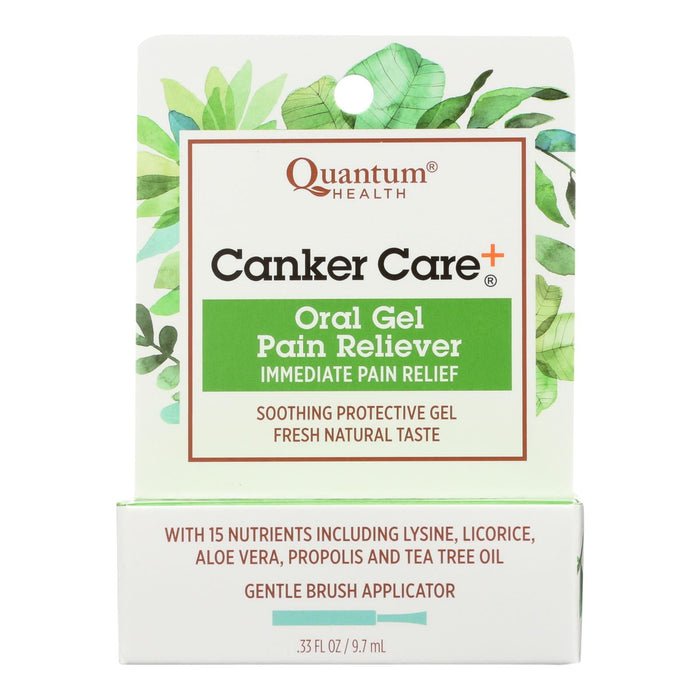 Quantum Canker Care+ Oral Gel 0.33 oz – Natural Pain Support for Mouth Sores