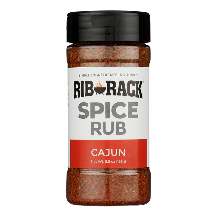 Rib Rack Cajun Spice Rub 5.5 oz – All-Natural, Gluten-Free BBQ Seasoning (Pack of 6)