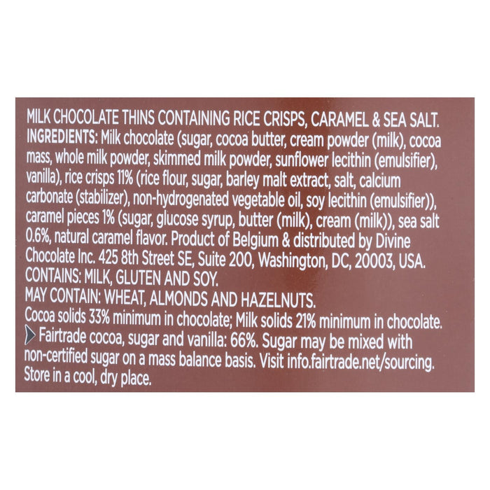 Divine - Crisp Thns Milk Chocolate Caramel - Case Of 12 - 2.8 Oz