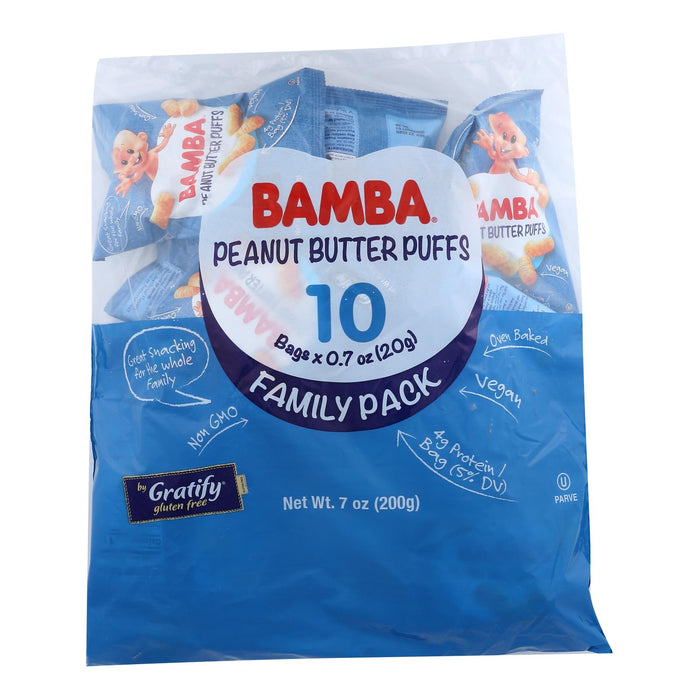Gratify Bamba Peanut Puffs Multi Pack, Case of 6 (10-Packs) - Gluten-Free, Vegan, Kosher, Non-GMO Snack