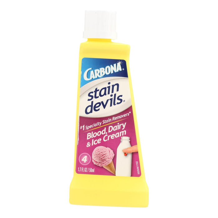 Carbona Stain Devil #4 Blood & Milk Stain Remover (Case of 6) - 1.7 Oz Laundry Spot Cleaner for Dairy, Eggs, Formula