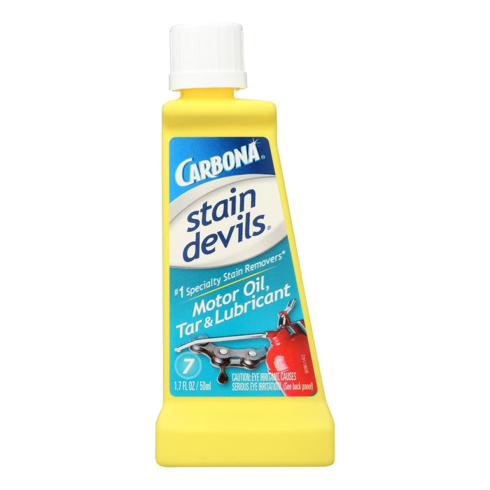 Carbona Stain Devils #7 Motor Oil, Tar & Lubricant Specialty Stain Remover - 6 Pack (1.7 oz) - For Fabric, Gas, Grease & Wax Stains