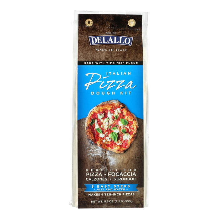 Delallo Pizza Dough Kit – 17.6 oz (Pack of 10) – Authentic Italian Pizza Crust Mix