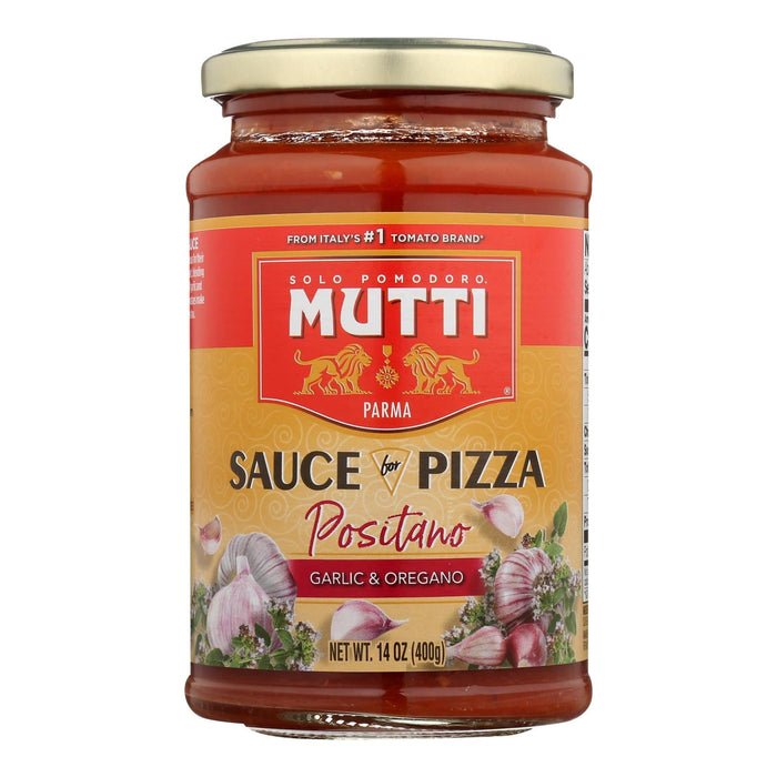 Mutti Italian Pizza Sauce with Garlic & Oregano | 6 Pack (14 Oz Each) | Kosher, Vegan, Non-GMO