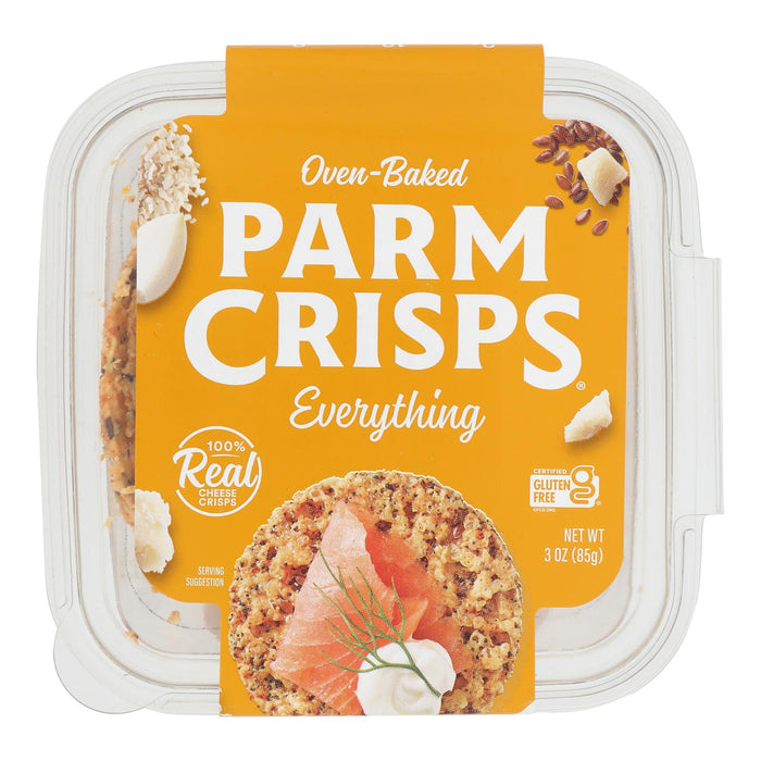 Kitchen Table Bakers Parm Crisps, 100% Aged Parmesan Cheese Gluten-Free Snack Chips (Case of 12 - 3 Oz)