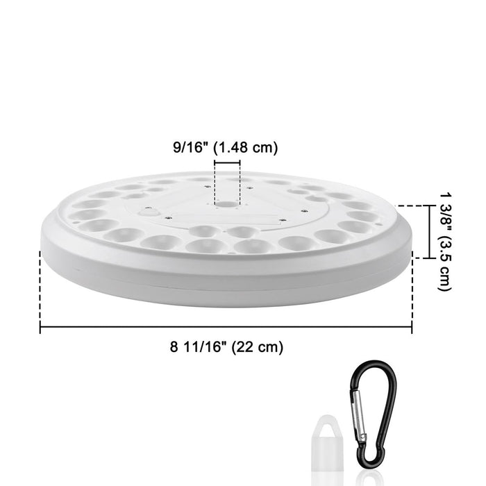 Yescom Solar Powered Flagpole LED Light for Yard Outdoor D9/16"