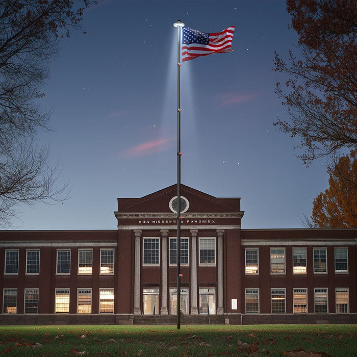 Yescom Solar Powered Flagpole LED Light for Yard Outdoor D9/16"