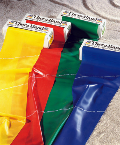 TheraBand Blue X-Heavy Resistance Band - 50 Yard Dispenser Box for Exercise & Physical Therapy