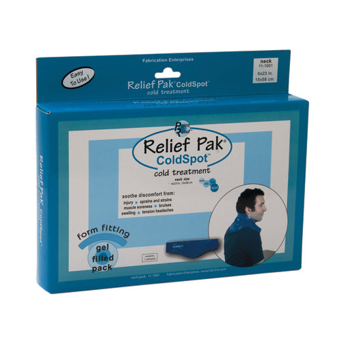 Reusable Heavy Duty Cold Pack for Neck - 6" x 23" Blue Vinyl - 30 Minute Cold Therapy