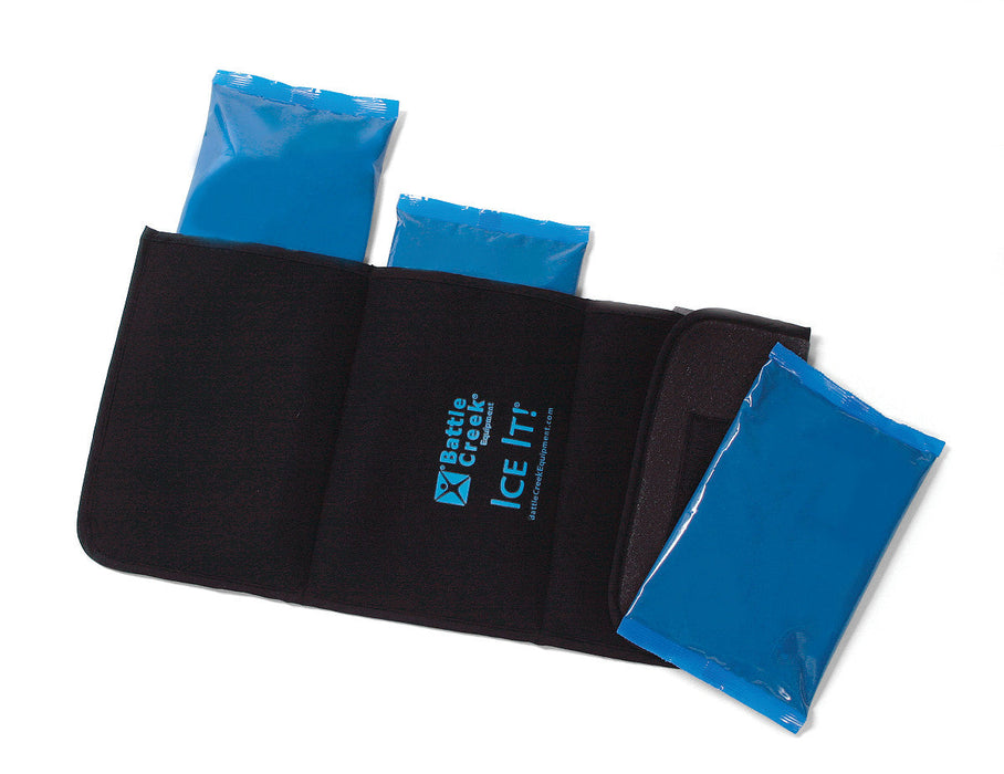 Ice It! ColdCOMFORT Extra-Large Cold Therapy System - 9 x 20 Inch - with 3 Ice Packs, Strap & Cover