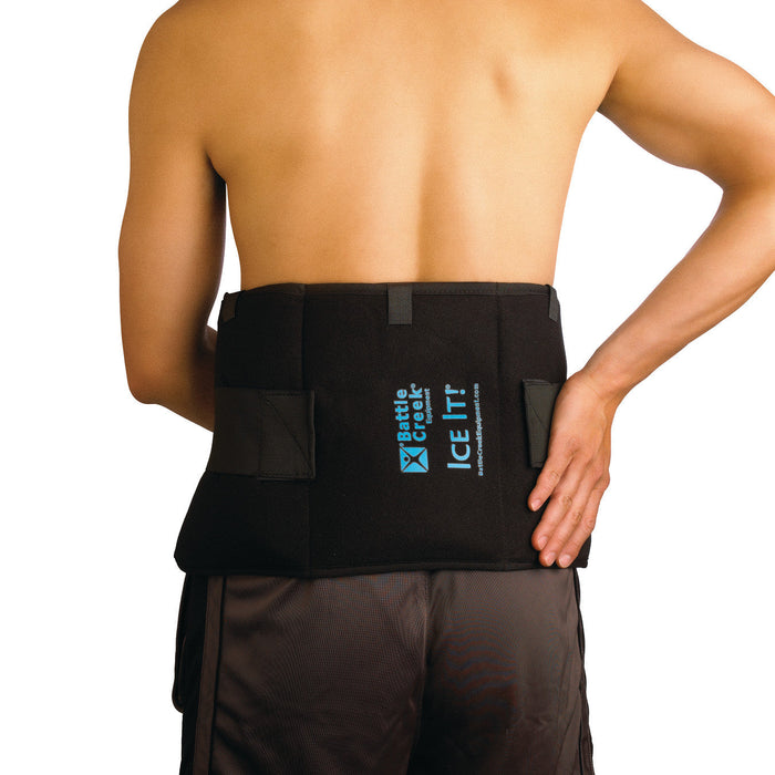 Ice It! ColdCOMFORT Extra-Large Cold Therapy System - 9 x 20 Inch - with 3 Ice Packs, Strap & Cover