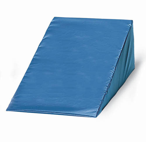 Navy Vinyl Covered Foam Wedge Bolster - 10" x 24" x 28" - Physical Therapy Support