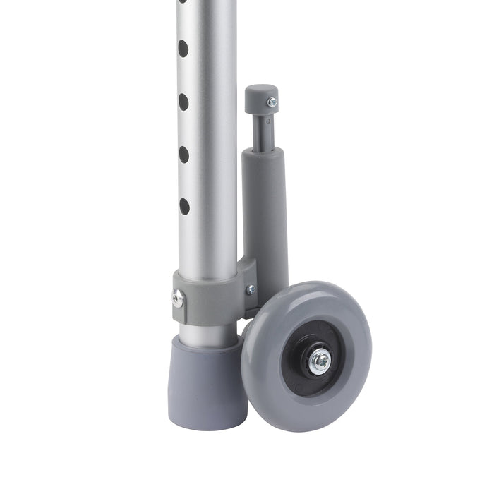 Glide Brake With 3 Braking Wheels for Walkers - Adjustable Height, 300 lb Capacity (Pair)